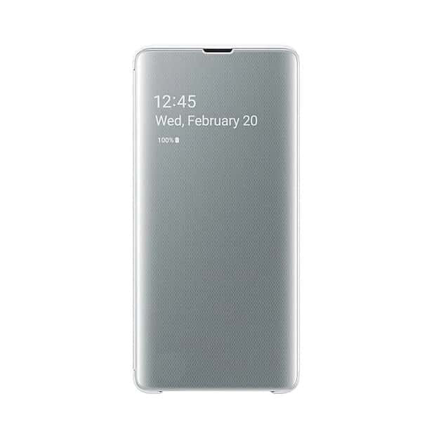 Official Samsung Galaxy S10+ Plus Clear View Cover Case - White