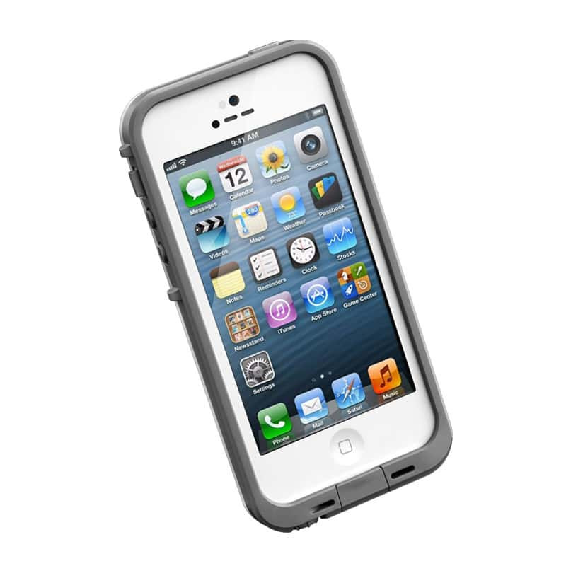 Waterproof Shockproof iPhone 5 Waterproof Protective Case - White/Grey