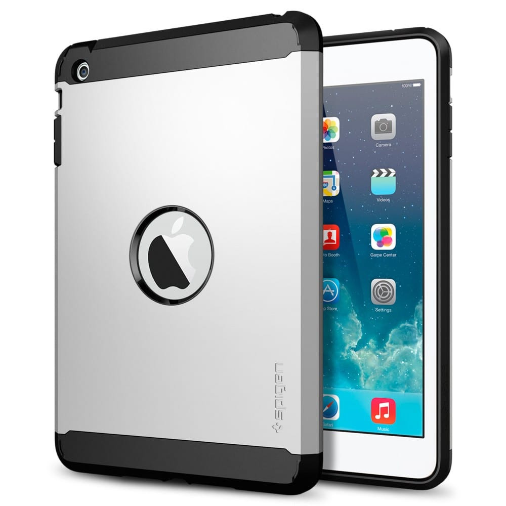 iPad Mini Mini Retina Case Spigen SGP Tough Satin Silver