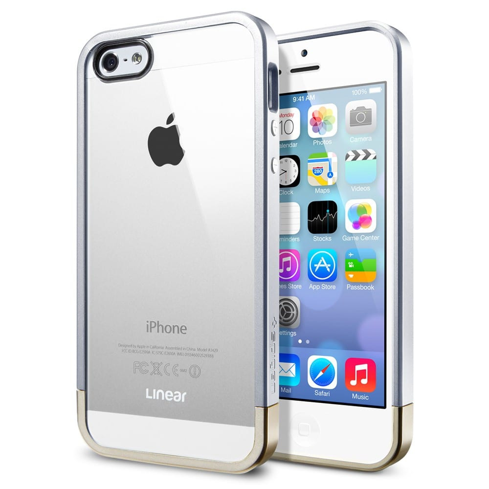 Spigen SPG Linear Metal Crystal iPhone 5 Case Satin Silver