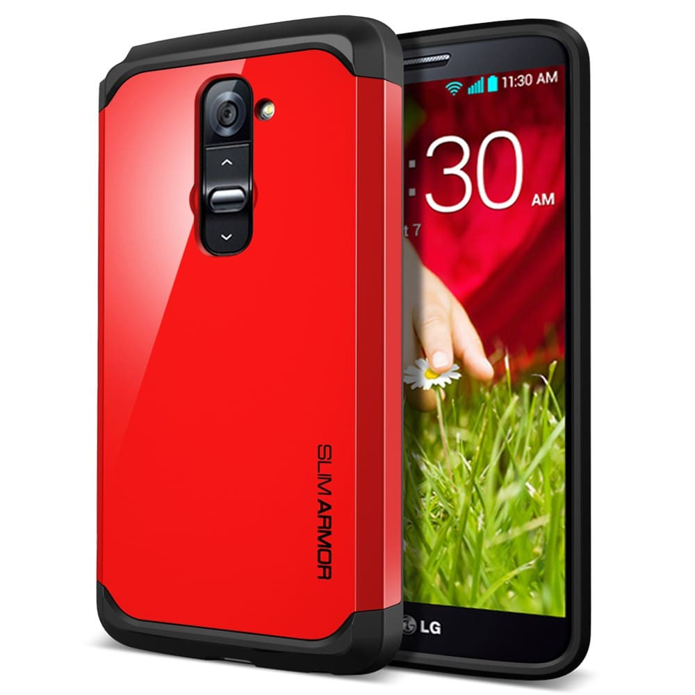 LG G2 Case Spigen SGP Slim Armor Crimson Red