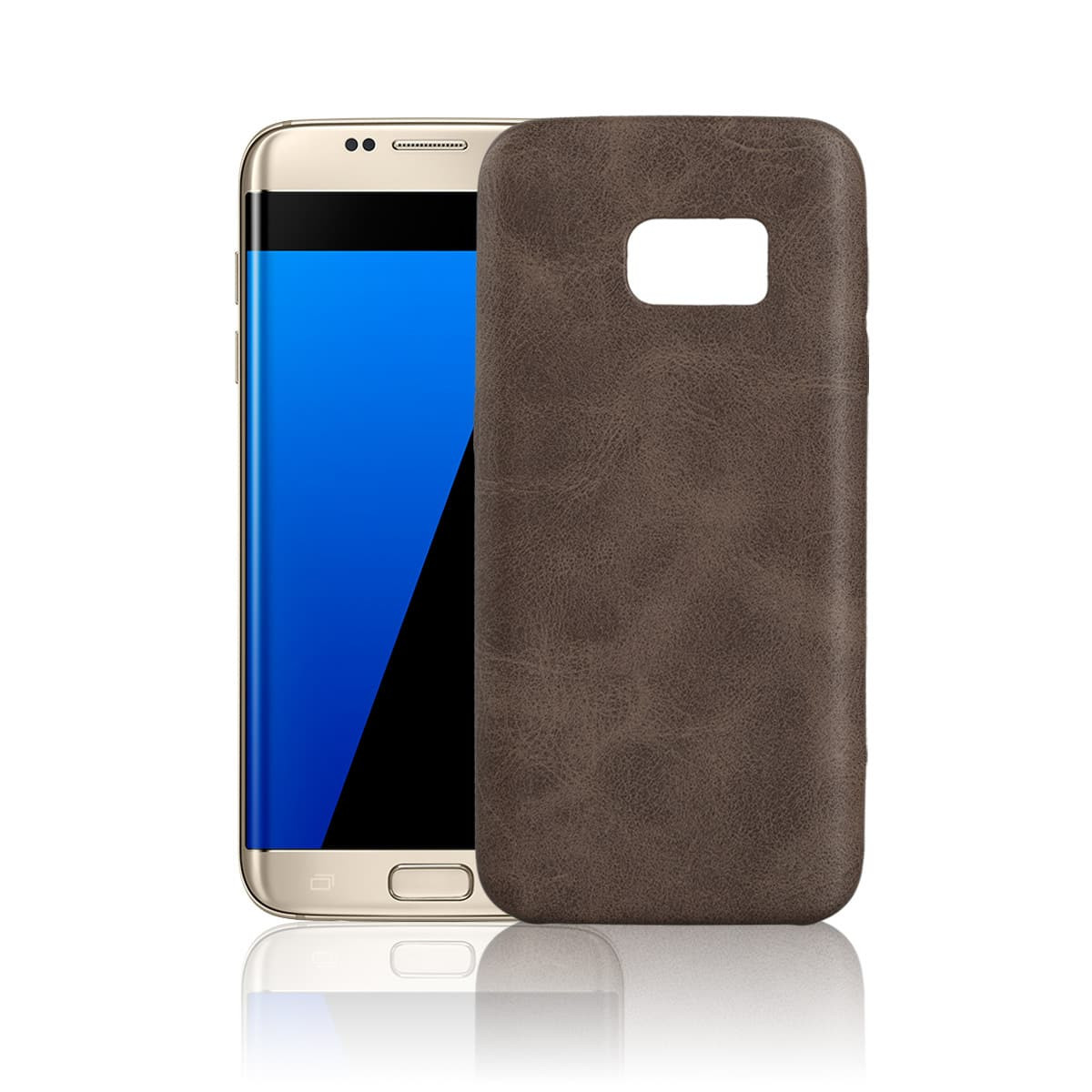 Premium Leather Back Case for Galaxy Note 7 Brown