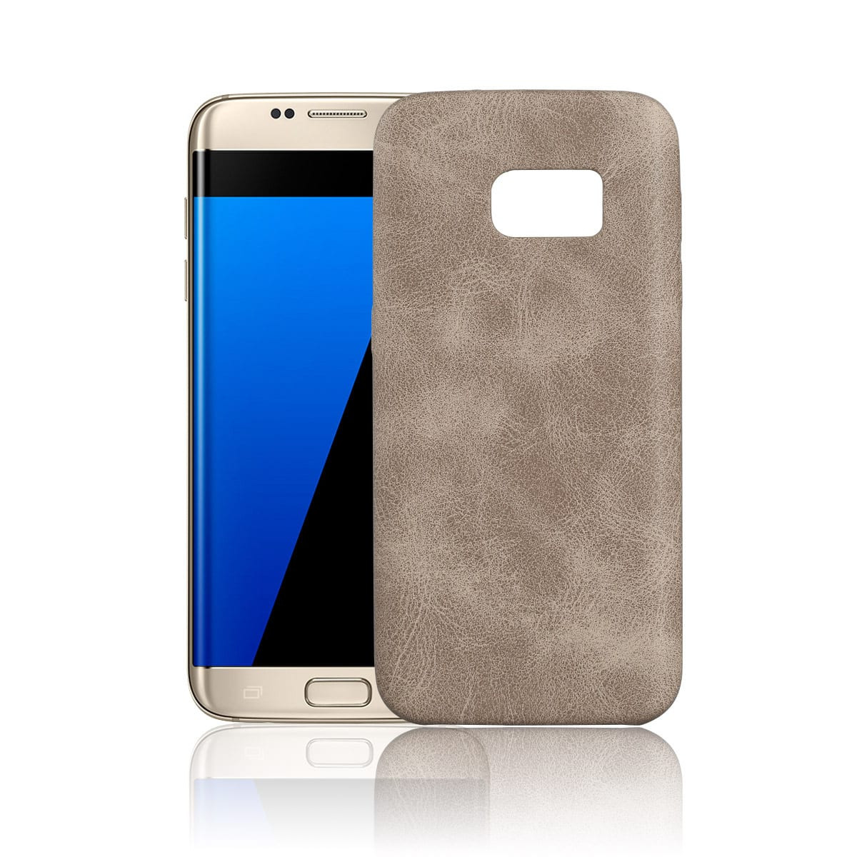Premium Leather Back Case for Galaxy Note 7 Khaki