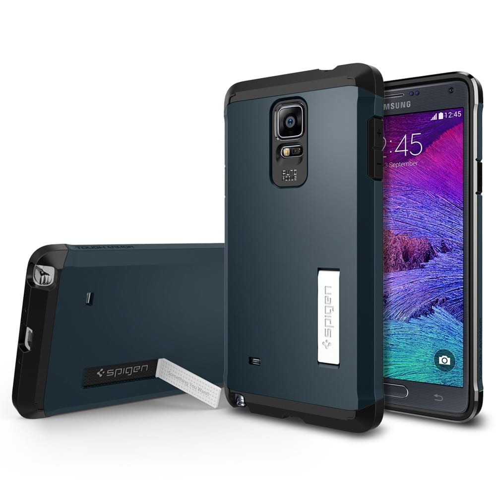 Spigen Tough Armor Galaxy Note 4 Case Metal Slate