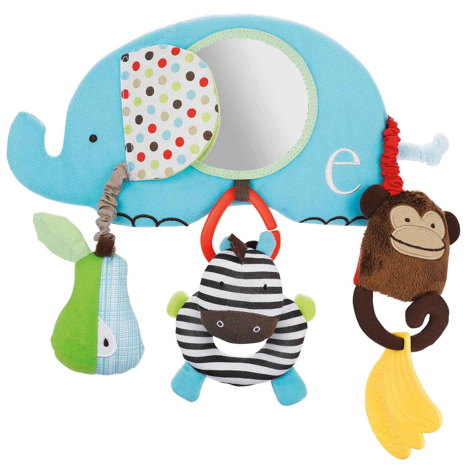 Skip Hop Alphabet Zoo Stroller Bar Toys Elephant Mirror
