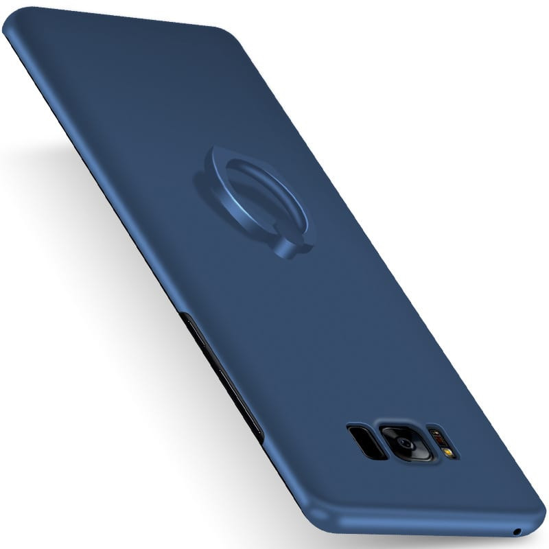 Galaxy S8 Ultra Thin Matte Grip Hard Case With Ring Holder