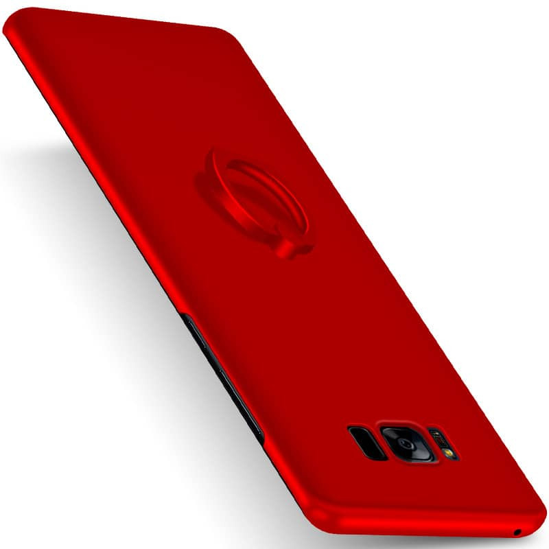 Galaxy S8 Plus Ultra Thin Matte Grip Hard Case With Ring Holder