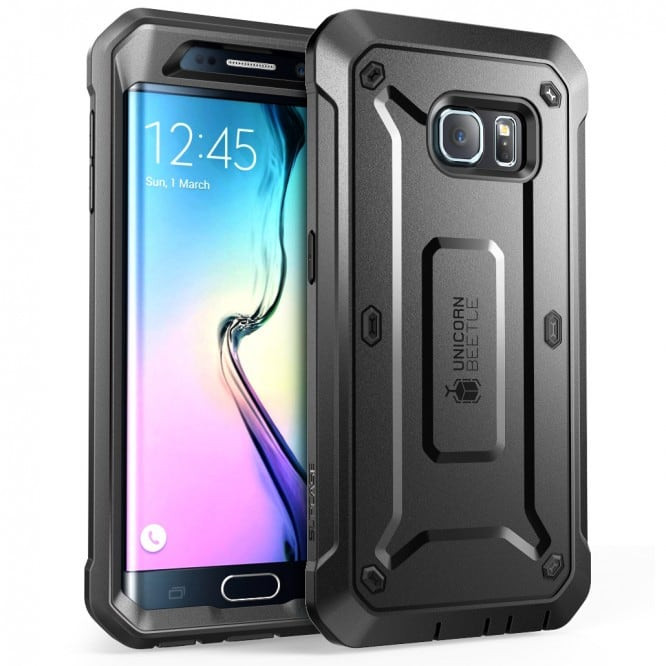 Galaxy S6 Supcase Unicorn Beetle Pro Rugged Holster Case Black/Black