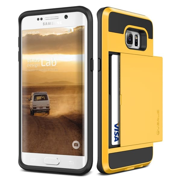 Verus Damda Hard Credit Card ID Holder Case For Galaxy S6 Edge Plus Yellow
