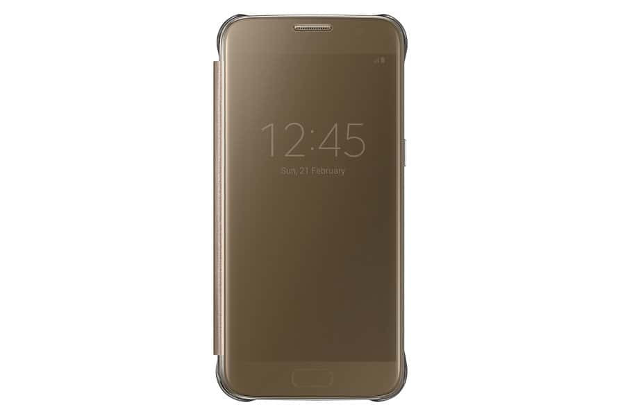 Official Samsung Galaxy S7 Clear View Cover Case - Gold