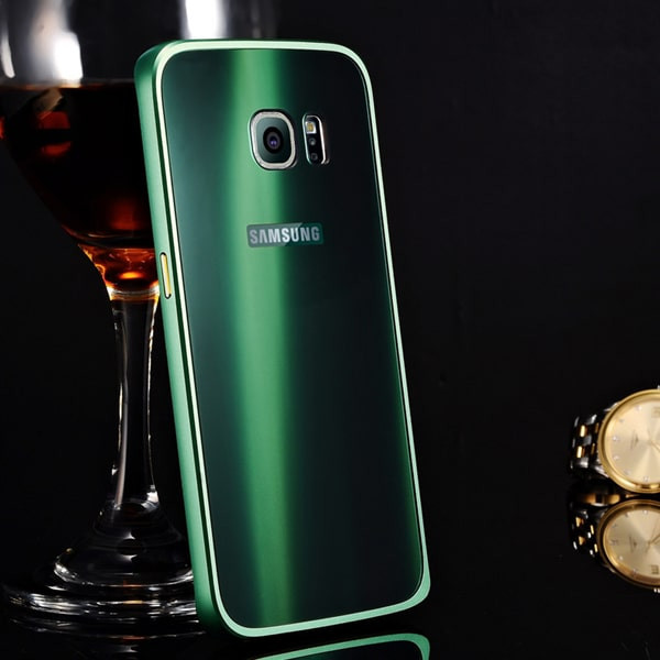 Metal Bumper Case with Back for Galaxy S7 Edge
