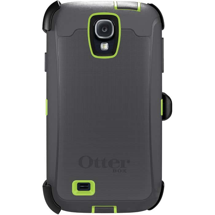Otterbox Defender Key Lime Glow Green Slate Gray for Galaxy S4
