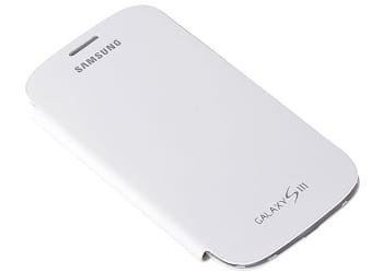 Samsung Galaxy S3 S III Flip Cover - Marble White