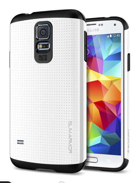 Spigen SGP Slim Armor Galaxy S5 Case Shimmery White
