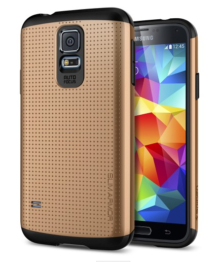 Spigen SGP Slim Armor Galaxy S5 Case Copper Gold