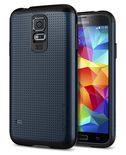 Spigen SGP Slim Armor Galaxy S5 Case Metal Slate