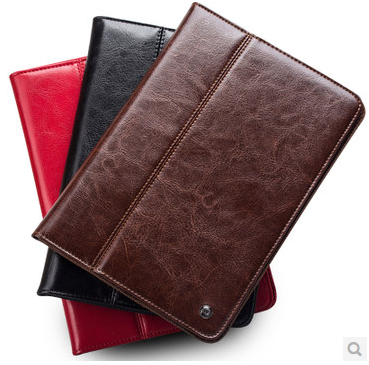 Elegant Folio Real Leather Wallet Flip Case and Stand for iPad Air