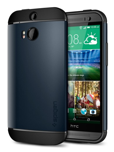 Spigen SGP HTC One (M8) Case Slim Armor Metal Slate