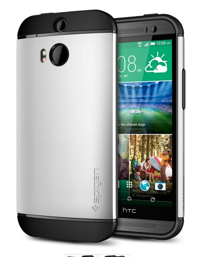 Spigen SGP HTC One (M8) Case Slim Armor Satin Silver