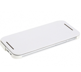 Rock Elegant Leather HTC One M8 Flip Stand Case White