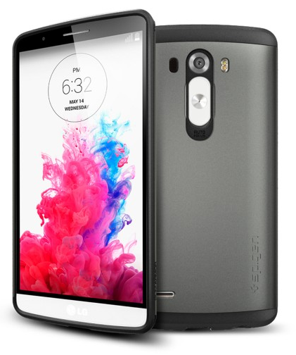 LG G3 Spigen Slim Armor Case Gunmetal