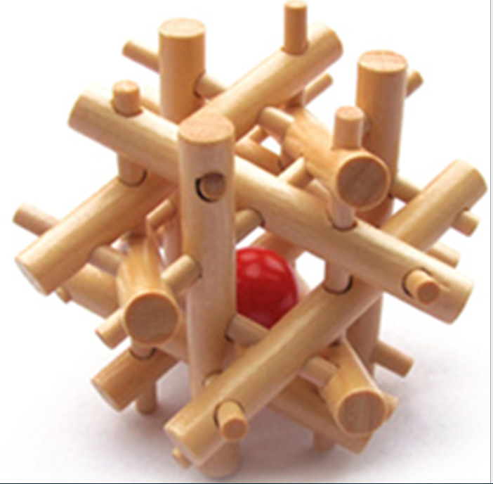 Kong Ming Lock Seal Puzzle Intelligent Educational Wooden Toy Brain Teaser