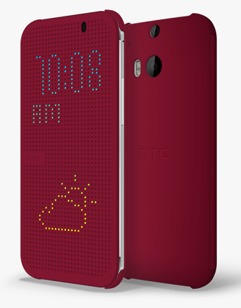 HTC M8 Dot View Case Purple