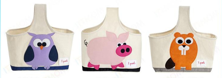 3 Sprouts Cute Animal Storage Caddy for Kids & Babies