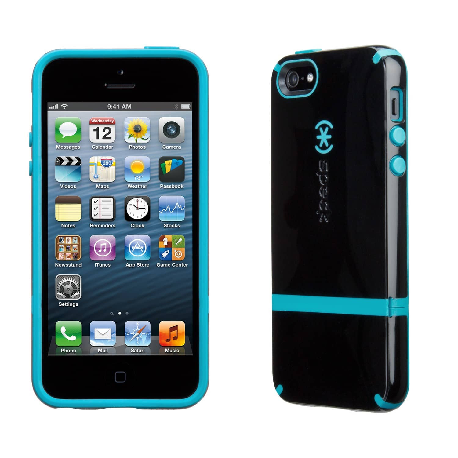 Speck Candyshell Flip iPhone 5 - Black/Black/Peacock