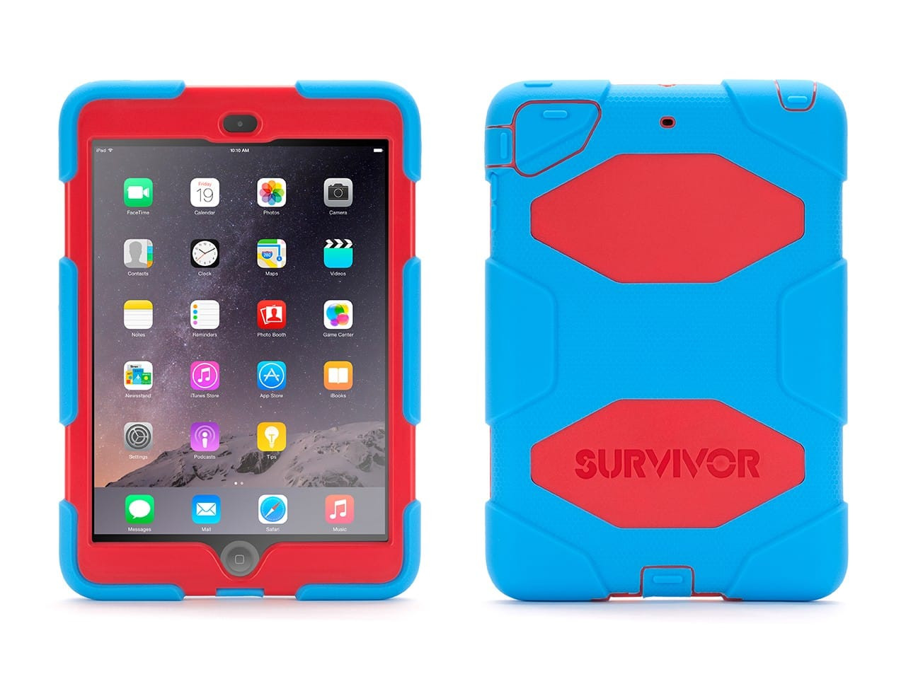 Survivor All-Terrain for iPad mini 3 2 1 Blue/Red Touch ID Compatible