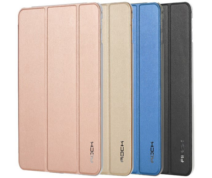 Rock Leather Folio Smart Case for iPad Mini 4