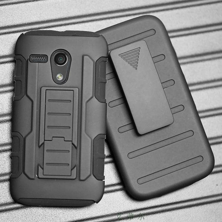 Moto G (2013) 1st Gen Tough Shockproof Defender Case with Belt Clip