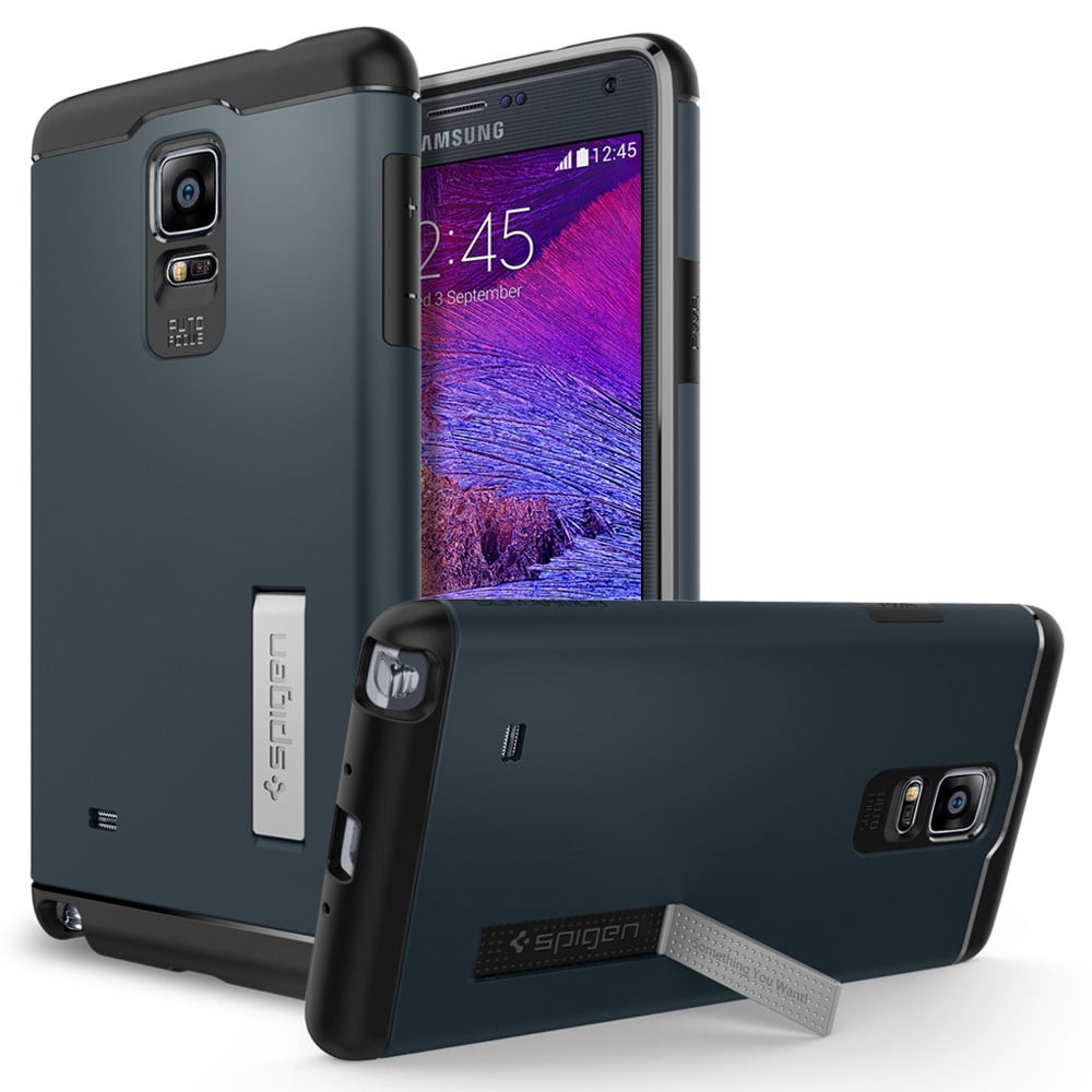 Spigen Galaxy Note 4 Case Slim Armor Metal Slate