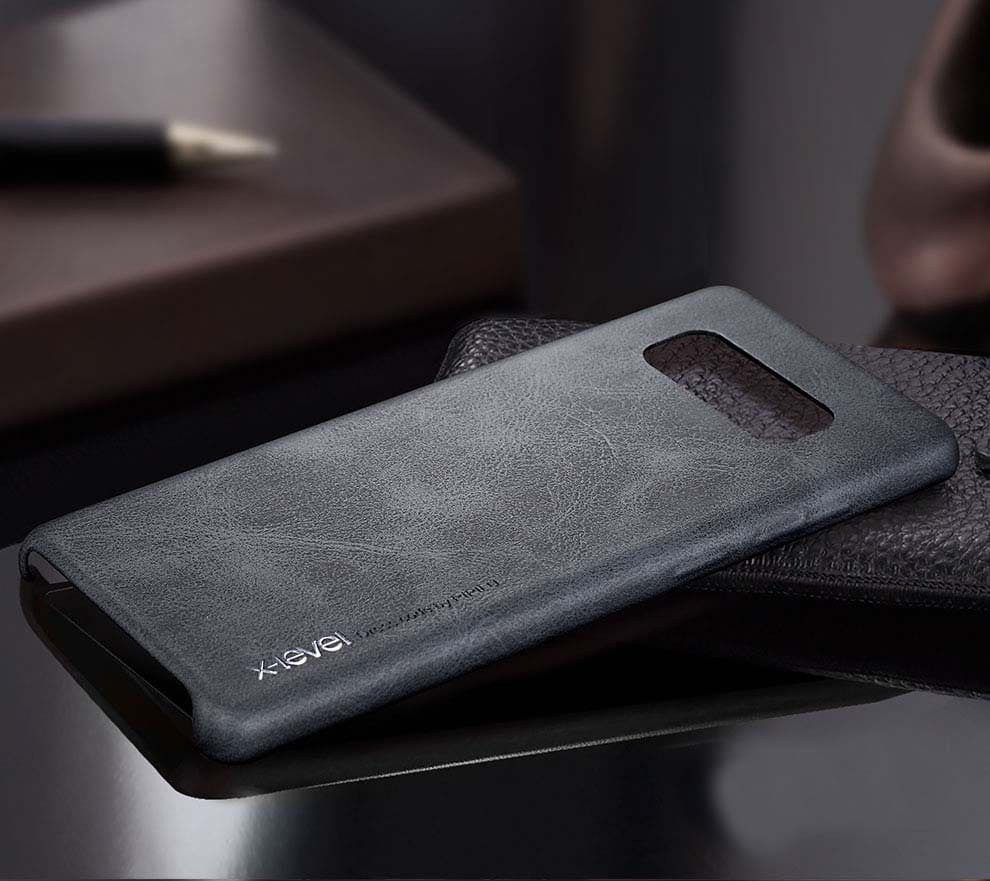 X-Level Genuine Leather Thin Case for Galaxy Note 8