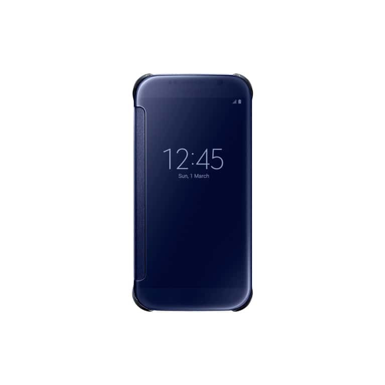 Official Samsung Galaxy S6 Clear View Cover Case Dark Blue / Black