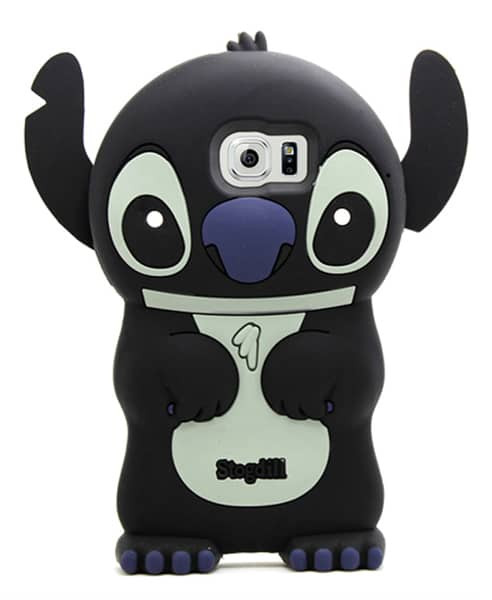 Stitch 3D Hard Silicone Case for Galaxy S6 Black