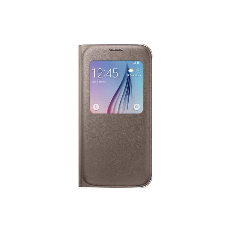 Samsung Galaxy S6 S View Cover Case Gold