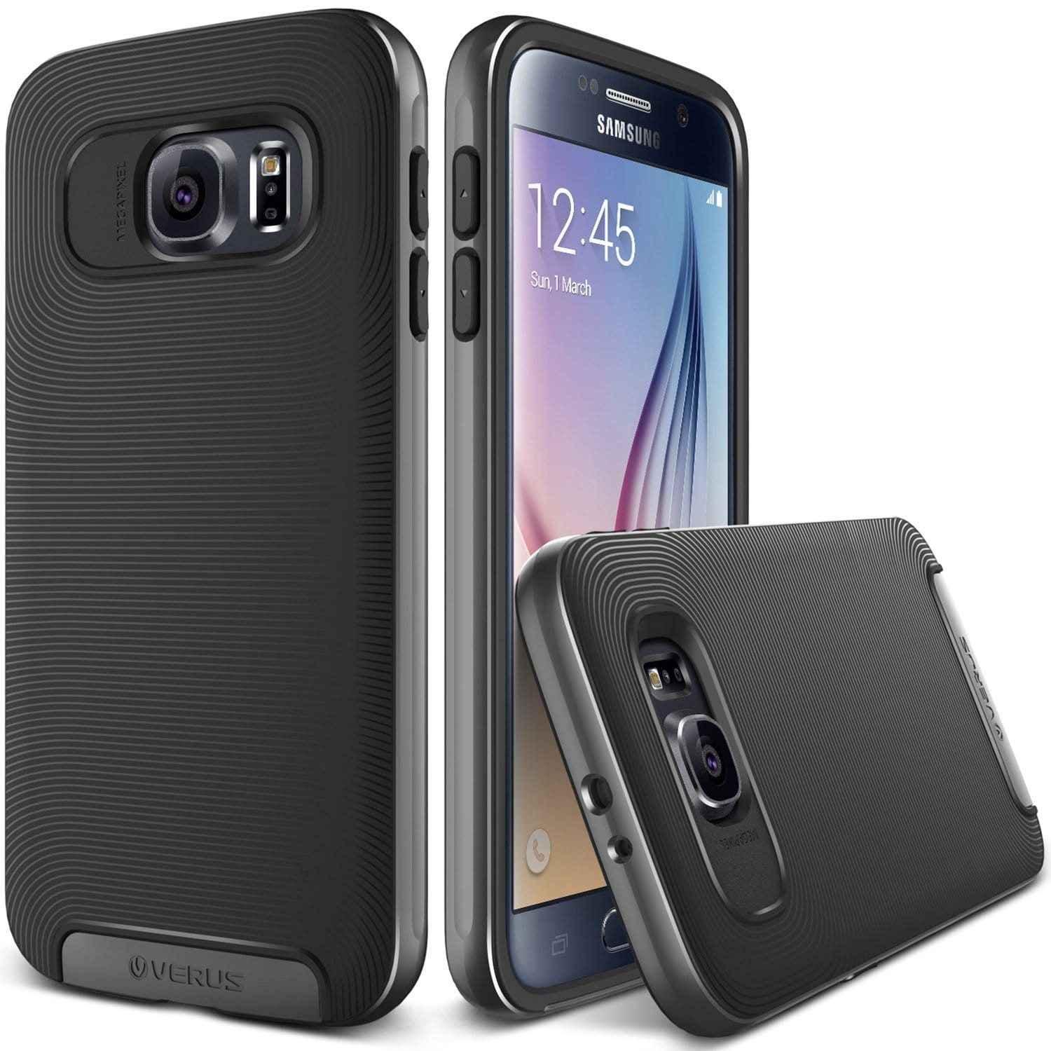 Verus Steel Silver Galaxy S6 Case Crucial Bumper Series