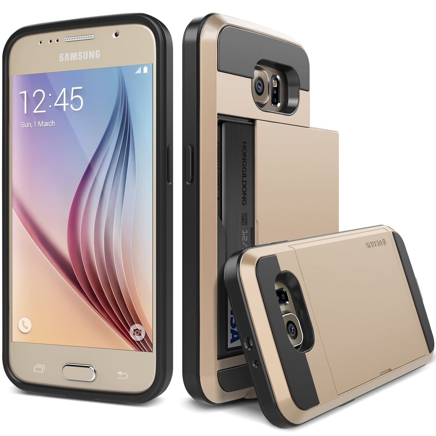 Verus Gold Galaxy S6 Case Damda Slide Series