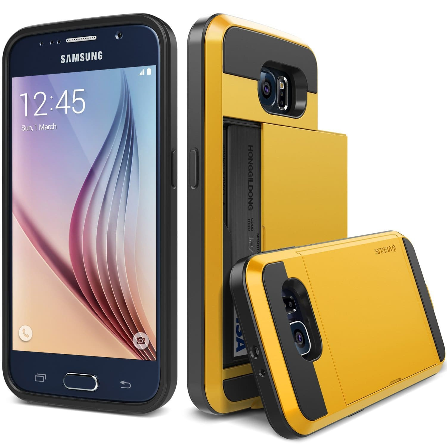 Verus Yellow Galaxy S6 Case Damda Slide Series