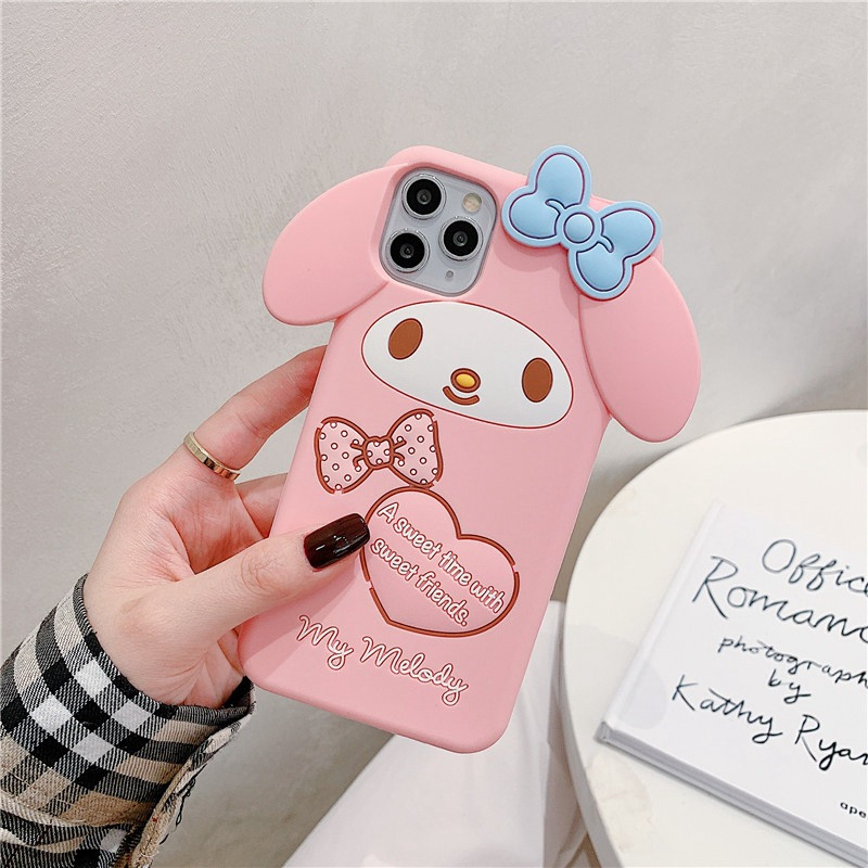 My Melody Cute 3D Silicone Phone Case Cover For For For iPhone SE 6 7 8 X 11 12 13 14 15 Pink