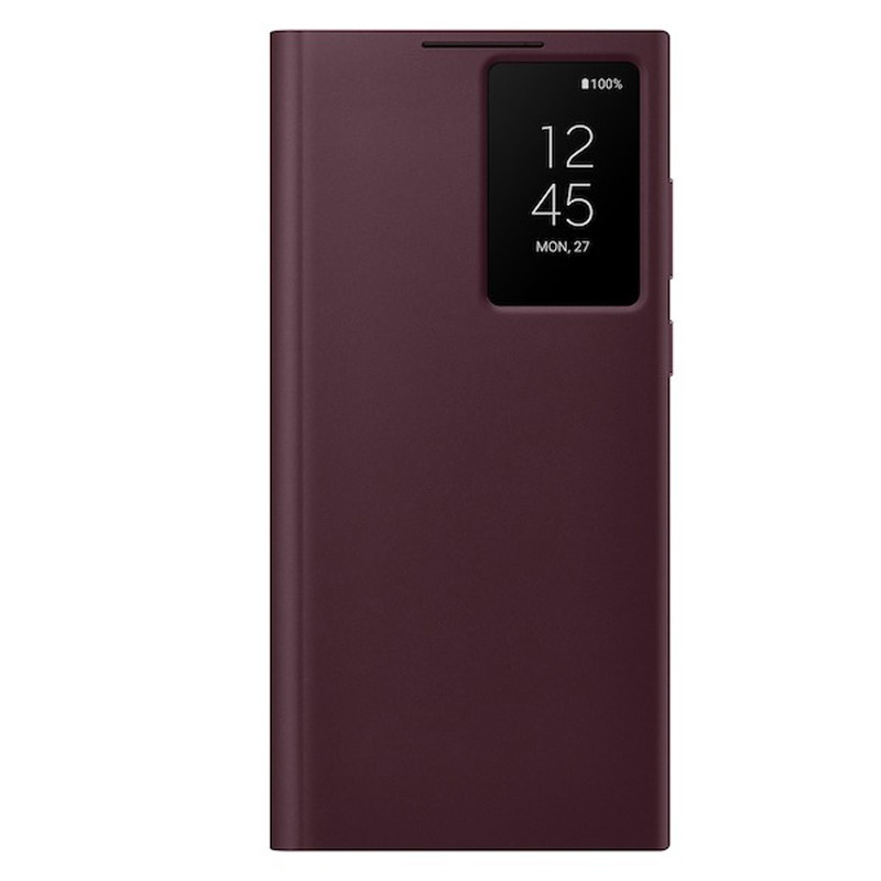 Galaxy S22 Ultra S-View Smart Clear View Cover Burgundy