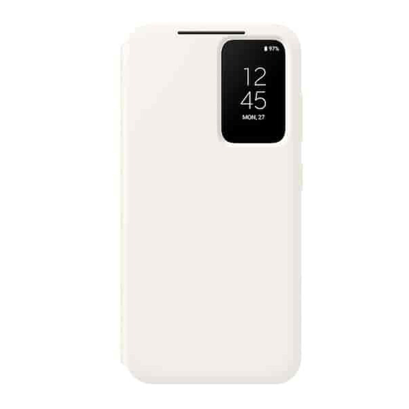 Galaxy S23+ Smart Clear View Wallet Case Cover Cream