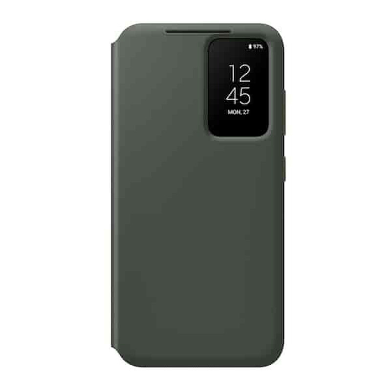 Galaxy S23 Smart Clear View Wallet Case Cover Green