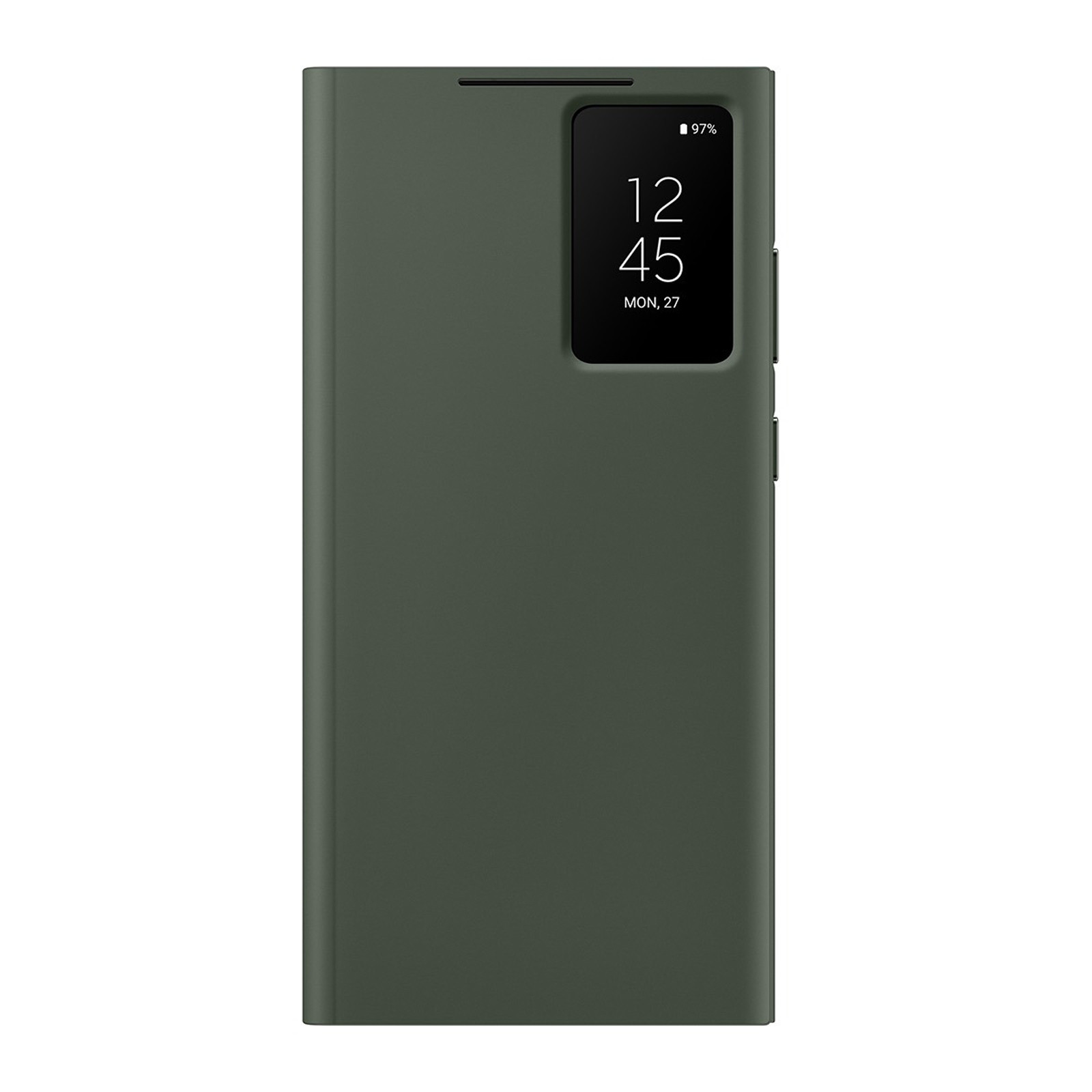 Galaxy S23 Ultra Smart Clear View Wallet Case Cover Green