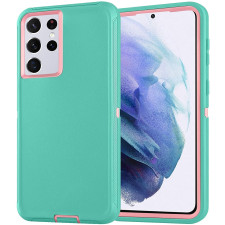 Samsung Galaxy S21 Ultra 5G Defender Series Case - Mint Pink