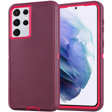 Samsung Galaxy S21 Ultra 5G Defender Series Case - Wine Pink