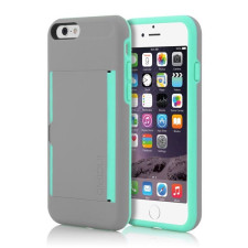 iPhone 6 Incipio Stowaway Gray Teal Credit Card Case With Stand