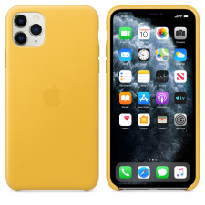 Apple iPhone 11 Pro Max Leather Case Meyer Lemon