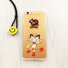 Meowth Pokemon Lanygard Ring Case iPhone 6 6s